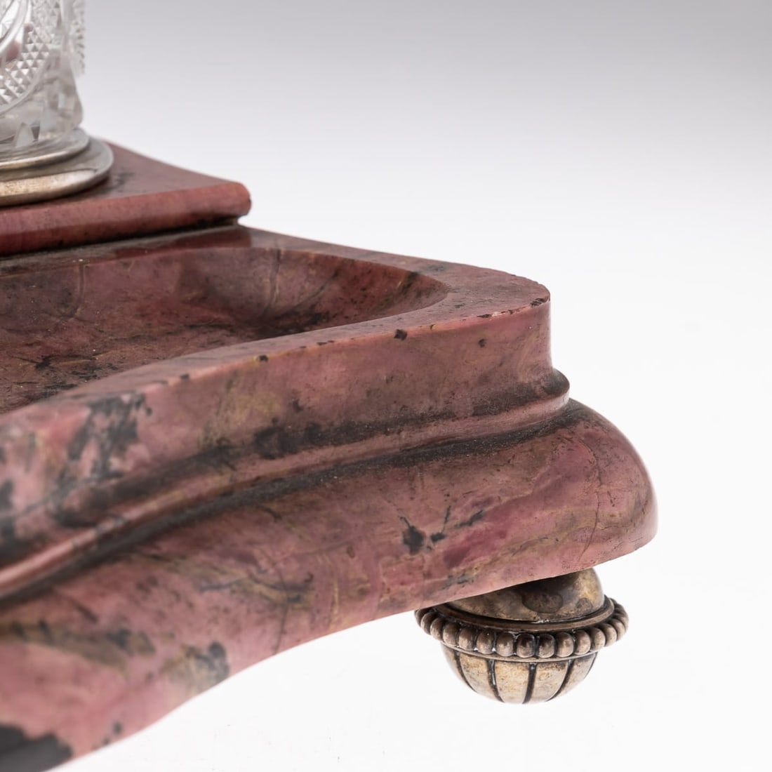 20thC RUSSIAN FABERGE STYLE SOLID SILVER & RHODONITE IMPRESSIVE DESK SET - 15