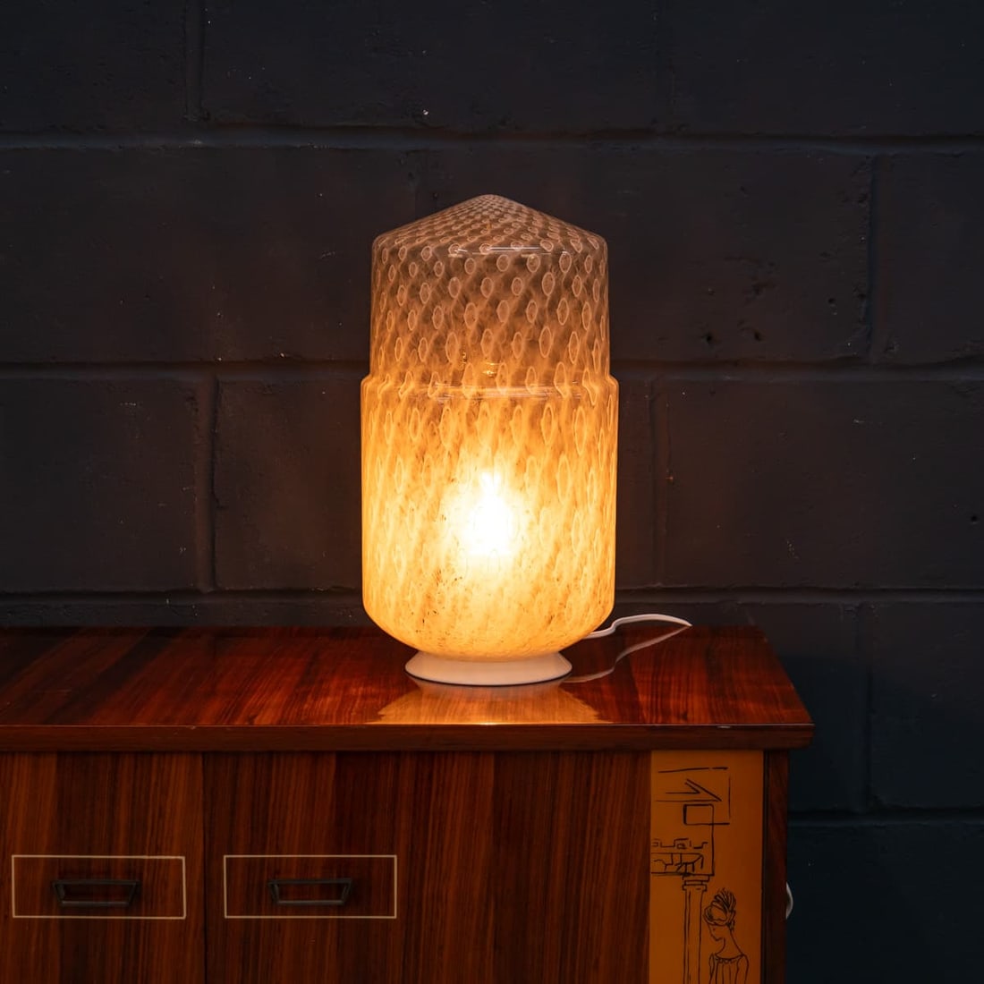 CONTEMPORARY 21stC HAND BLOWN MURANO GLASS TABLE LAMP OF RECENT PRODUCTION, VENICE - 4