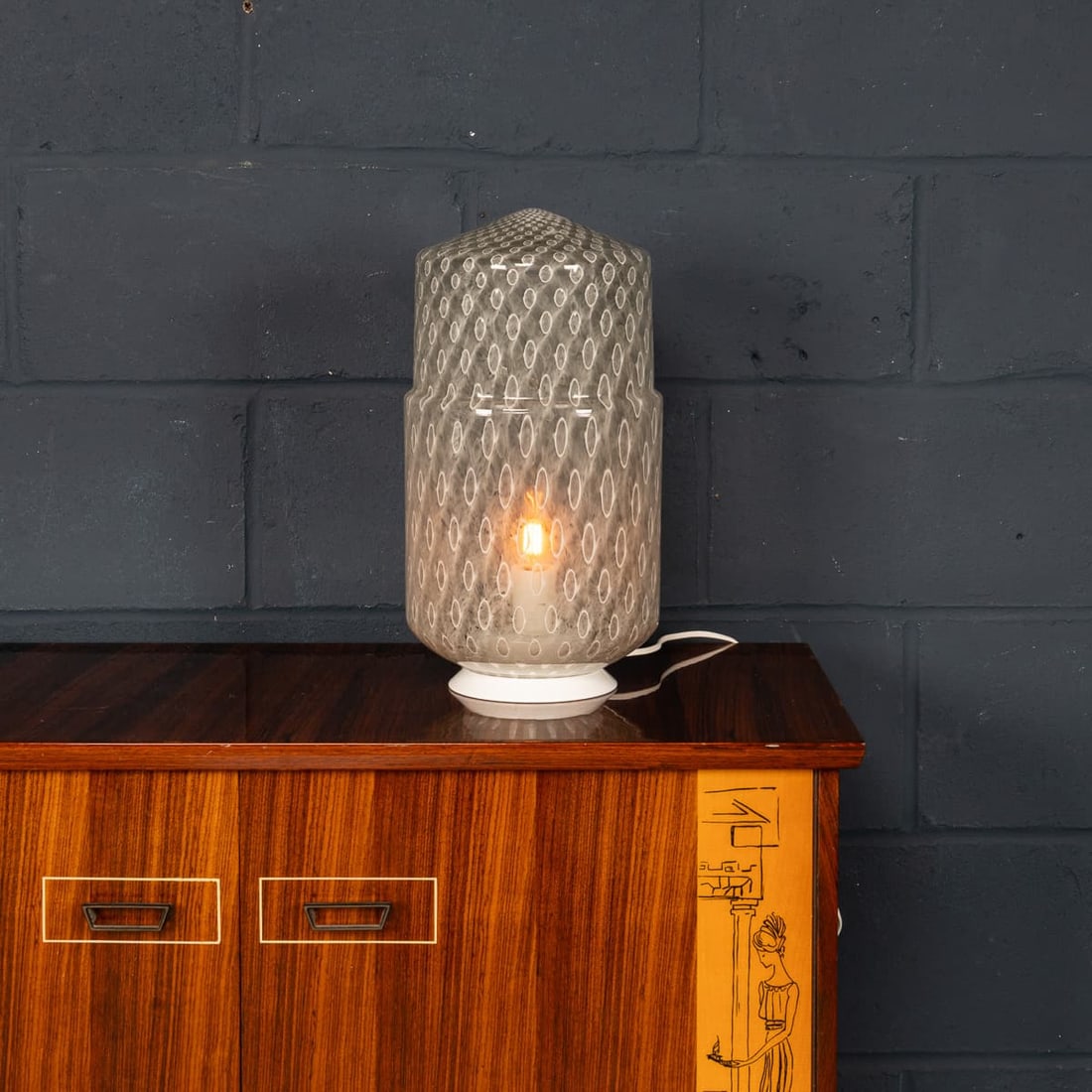 CONTEMPORARY 21stC HAND BLOWN MURANO GLASS TABLE LAMP OF RECENT PRODUCTION, VENICE - 5