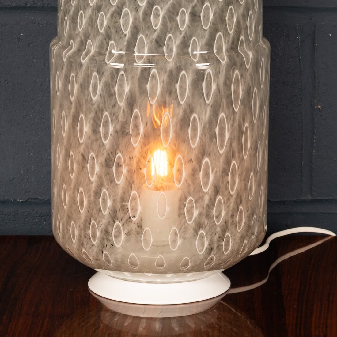 CONTEMPORARY 21stC HAND BLOWN MURANO GLASS TABLE LAMP OF RECENT PRODUCTION, VENICE - 7