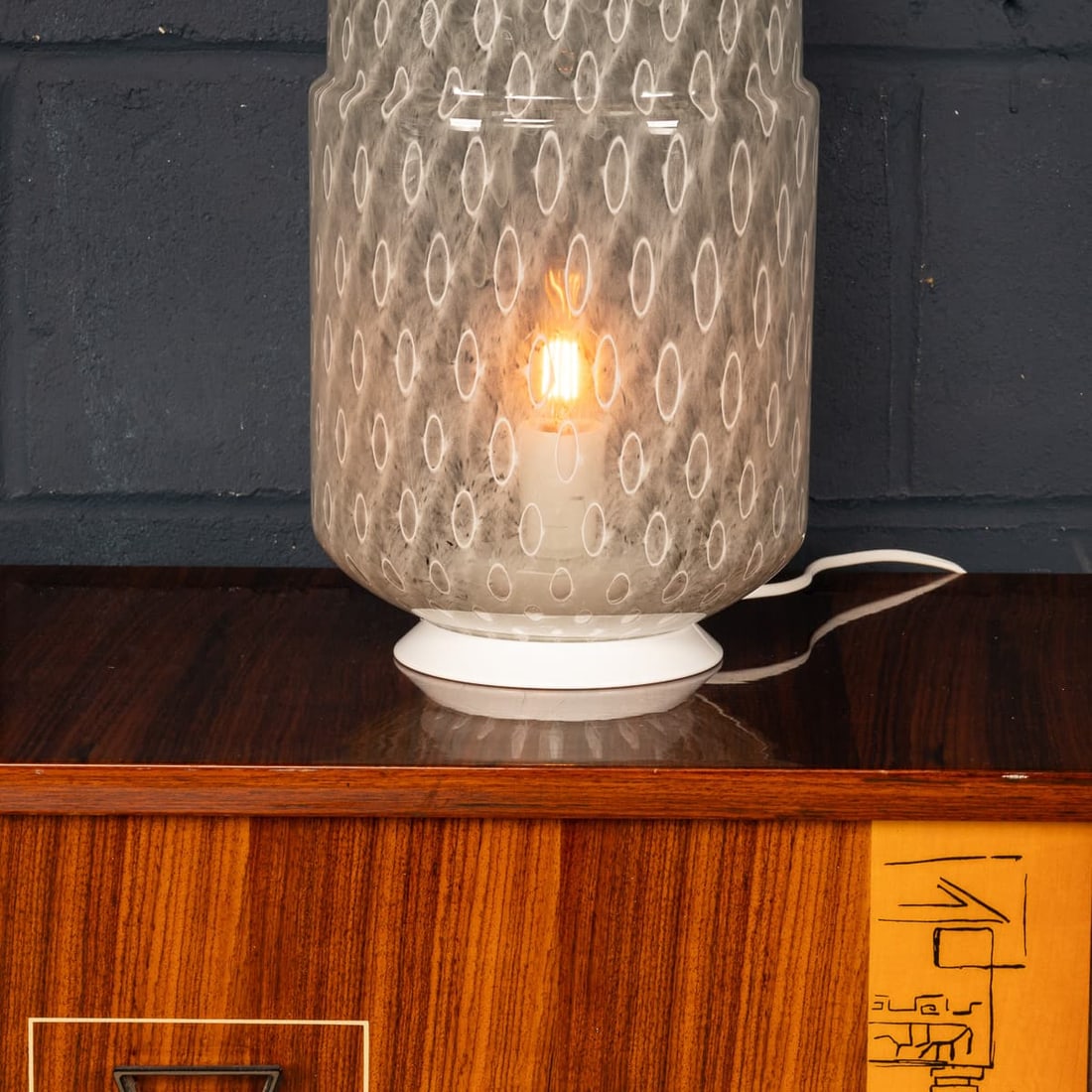 CONTEMPORARY 21stC HAND BLOWN MURANO GLASS TABLE LAMP OF RECENT PRODUCTION, VENICE - 8