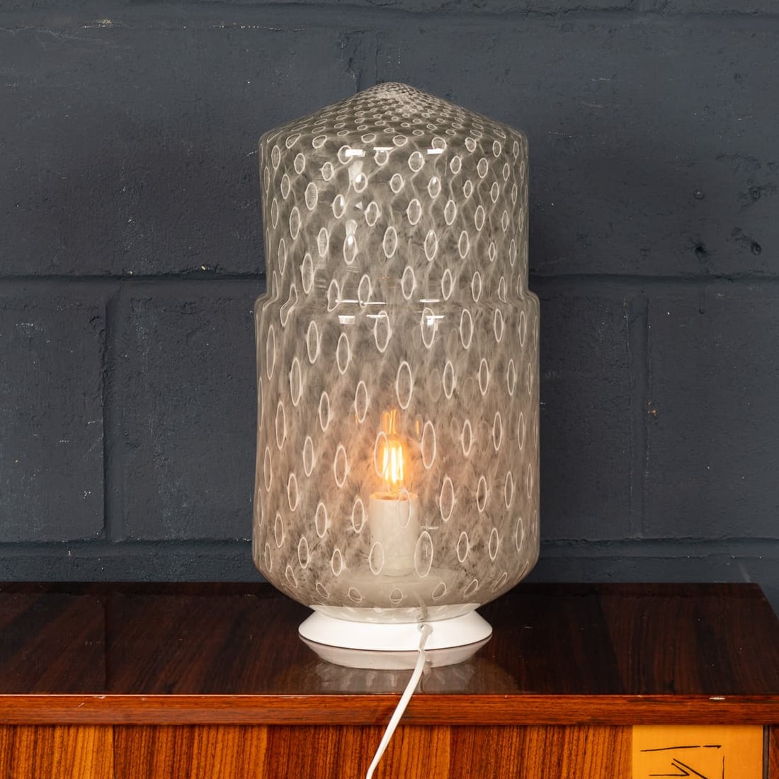 CONTEMPORARY 21stC HAND BLOWN MURANO GLASS TABLE LAMP OF RECENT PRODUCTION, VENICE - 9
