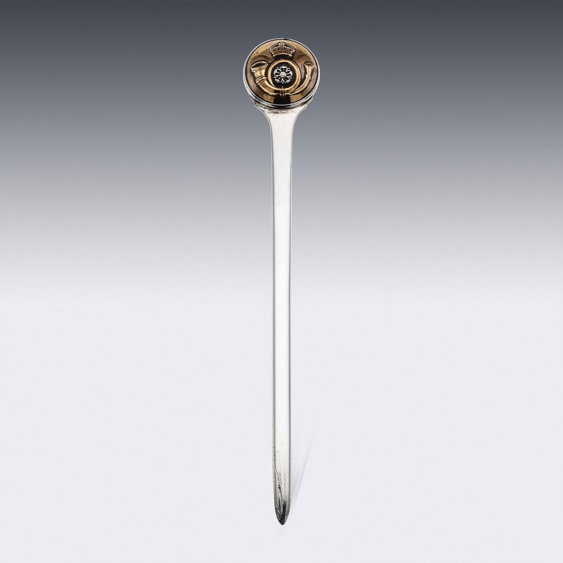 ANTIQUE 20thC ENGLISH SOLID SILVER REGIMENTAL LETTER OPENER BY ASPREY c.1915 - 3