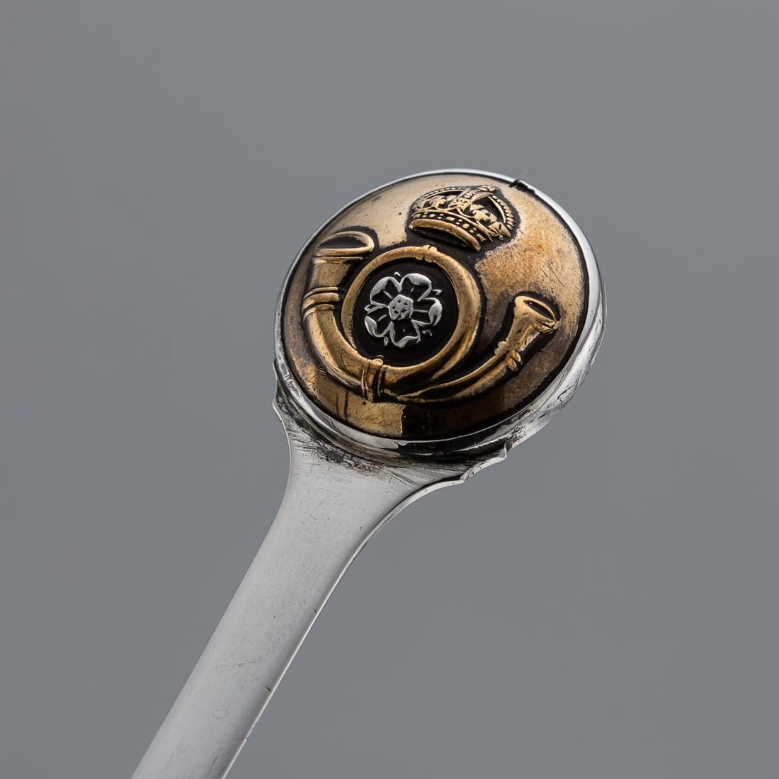 ANTIQUE 20thC ENGLISH SOLID SILVER REGIMENTAL LETTER OPENER BY ASPREY c.1915 - 5
