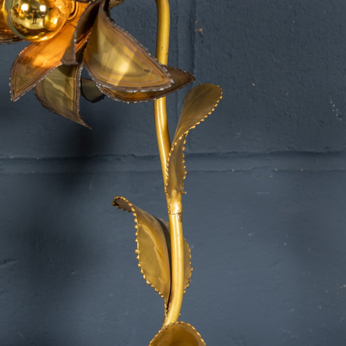 VINTAGE 20thC FRENCH MATCHED PAIR OF MAISON JANSEN FLORAL TABLE LAMPS c.1970 - 8