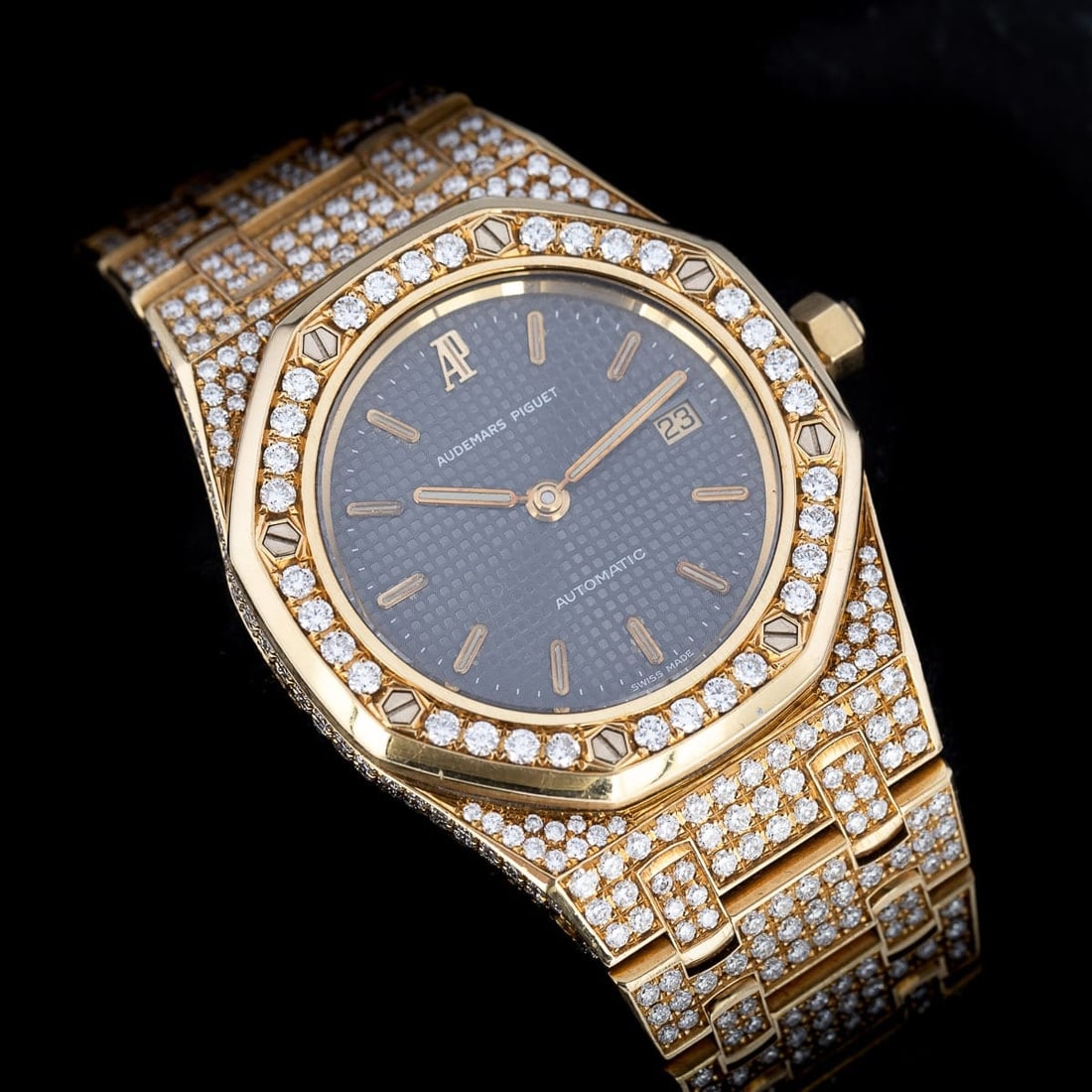 AUDEMARS PIGUET CUSTOM ROYAL OAK LADY WATCH 18K YELLOW GOLD & DIAMONDS - 2