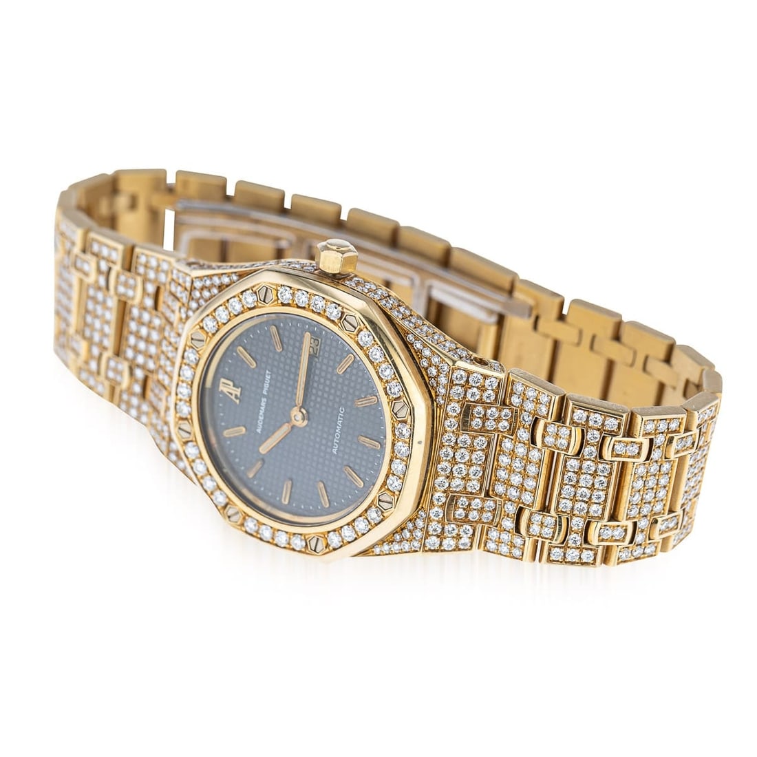 AUDEMARS PIGUET CUSTOM ROYAL OAK LADY WATCH 18K YELLOW GOLD & DIAMONDS - 7