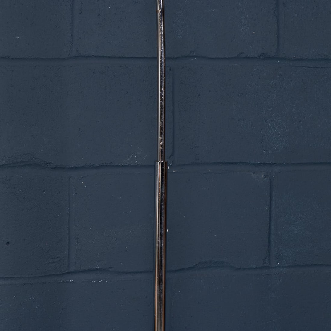 VINTAGE 20thC ITALIAN CHROME ARC FLOOR LAMP WITH OPALINE SHADE c.1970 - 15