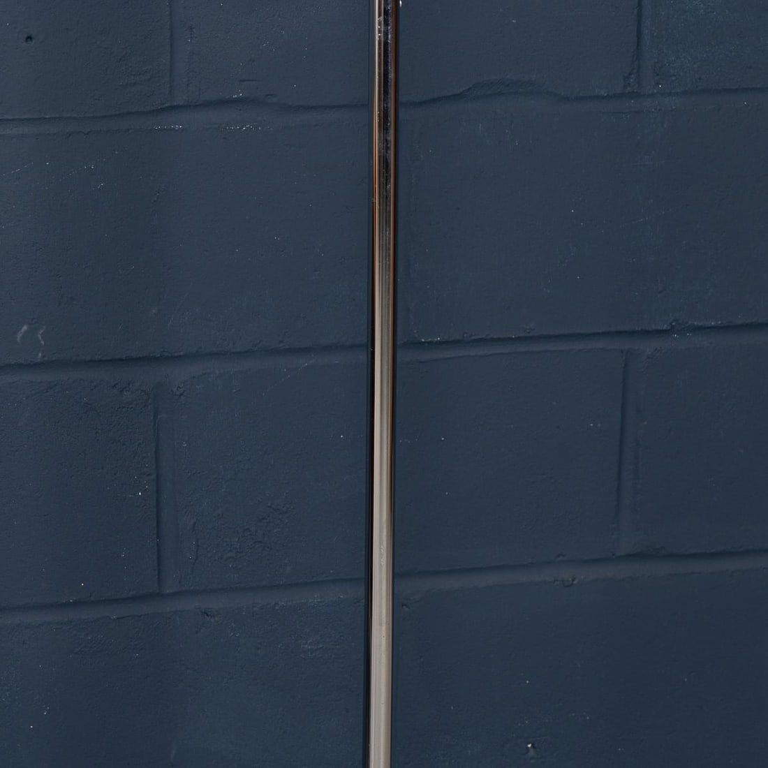 VINTAGE 20thC ITALIAN CHROME ARC FLOOR LAMP WITH OPALINE SHADE c.1970 - 16