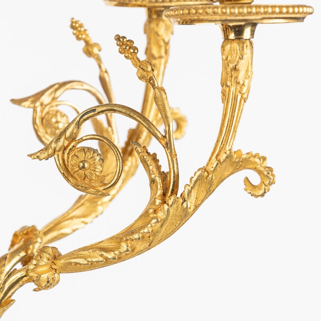 ANTIQUE 19thC FRENCH PAIR OF LOUIS XVI STYLE ORMOLU FIVE-LIGHT CANDELABRA c.1880 - 16