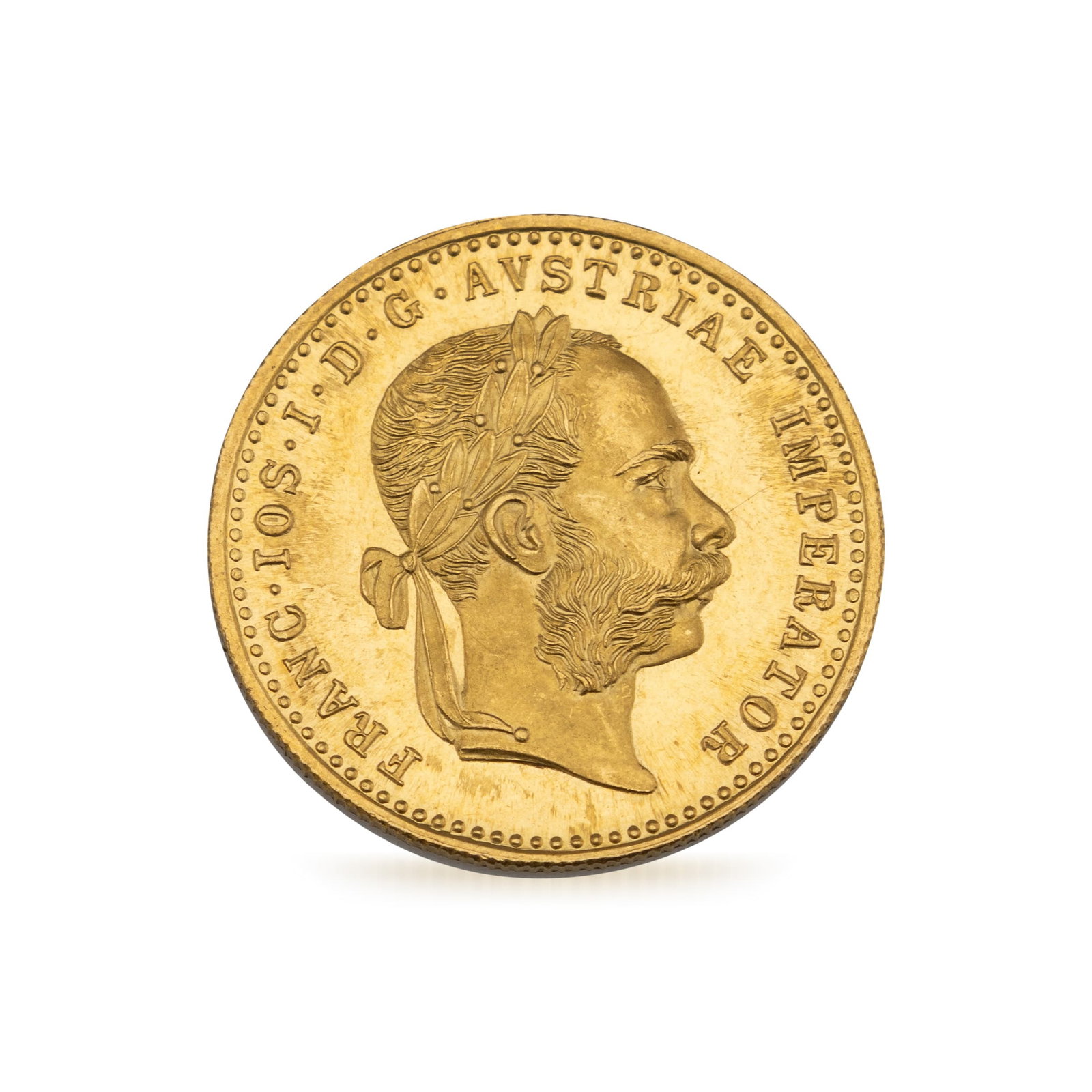 ANTIQUE 20thC AUSTRIAN 986/1000 PURITY GOLD 1 DUCAT COIN, FRANZ JOSEPH I c.1915 (1 of 2)