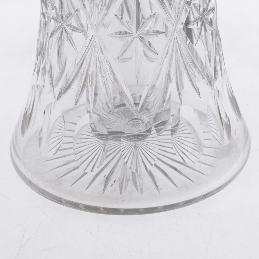 ANTIQUE 20thC ENGLISH SOLID SILVER & CUT GLASS LARGE CLARET JUG, LONDON c.1906 - 13