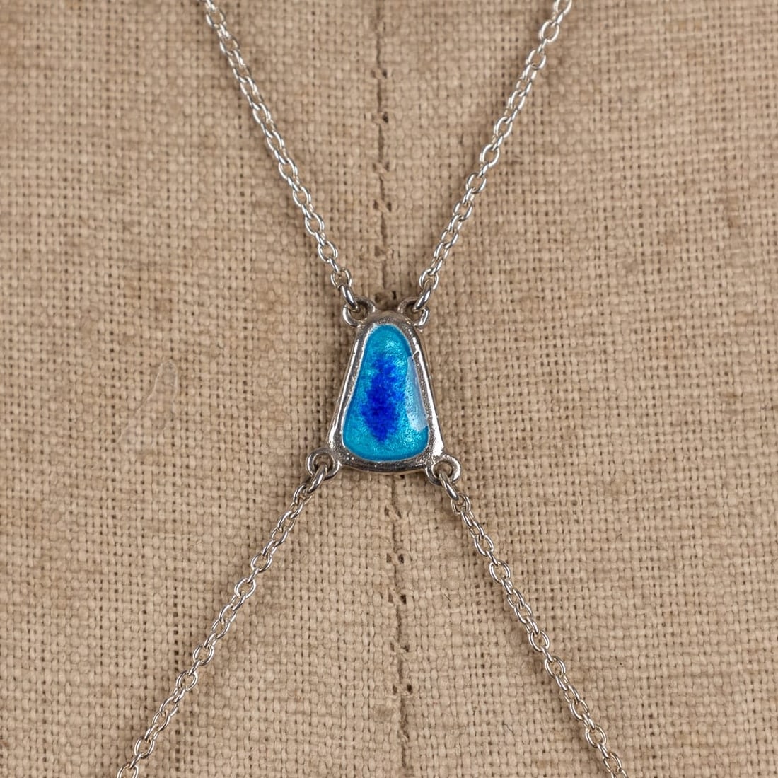 ANTIQUE 20thC EGYPTIAN REVIVAL SILVER & ENAMEL NECKLACE, CHARLES HORNER c.1908 - 3