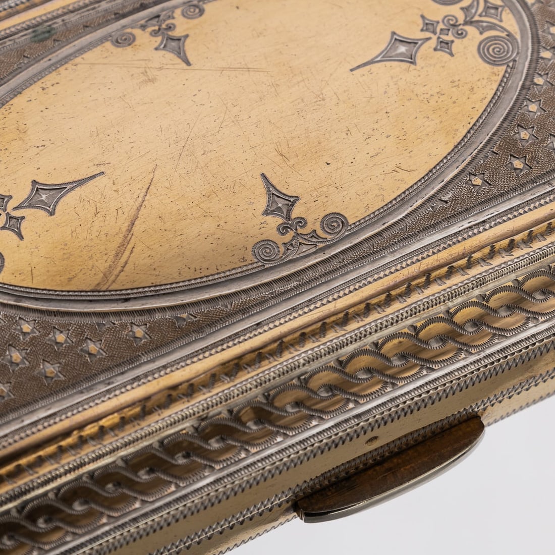 MID 20thC TURKISH GILT SOLID SILVER SPECTACLE CASE c.1940 - 12