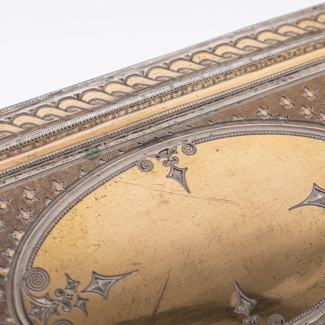MID 20thC TURKISH GILT SOLID SILVER SPECTACLE CASE c.1940 - 14