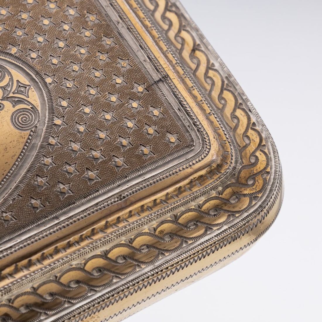 MID 20thC TURKISH GILT SOLID SILVER SPECTACLE CASE c.1940 - 16
