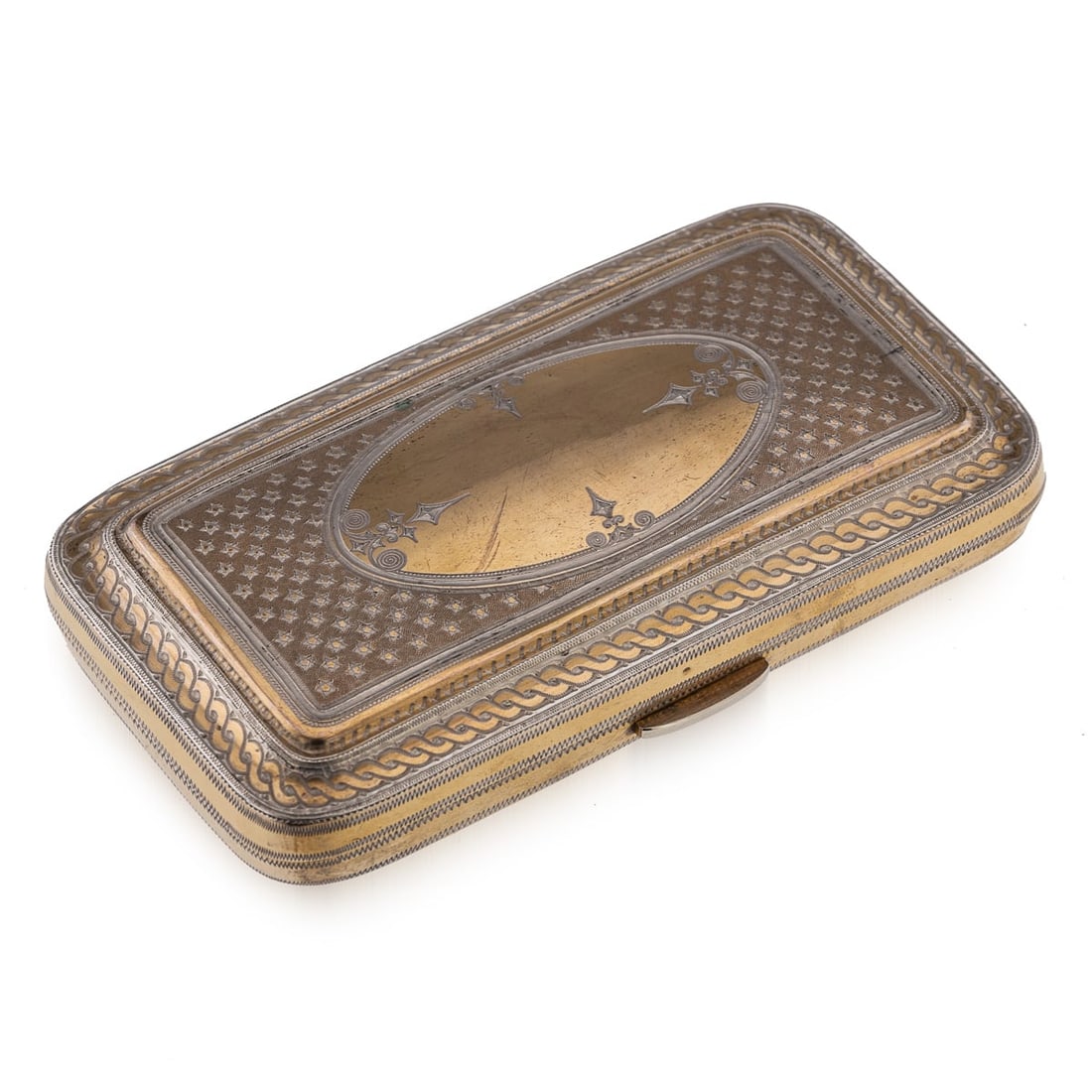 MID 20thC TURKISH GILT SOLID SILVER SPECTACLE CASE c.1940 (1 of 20)