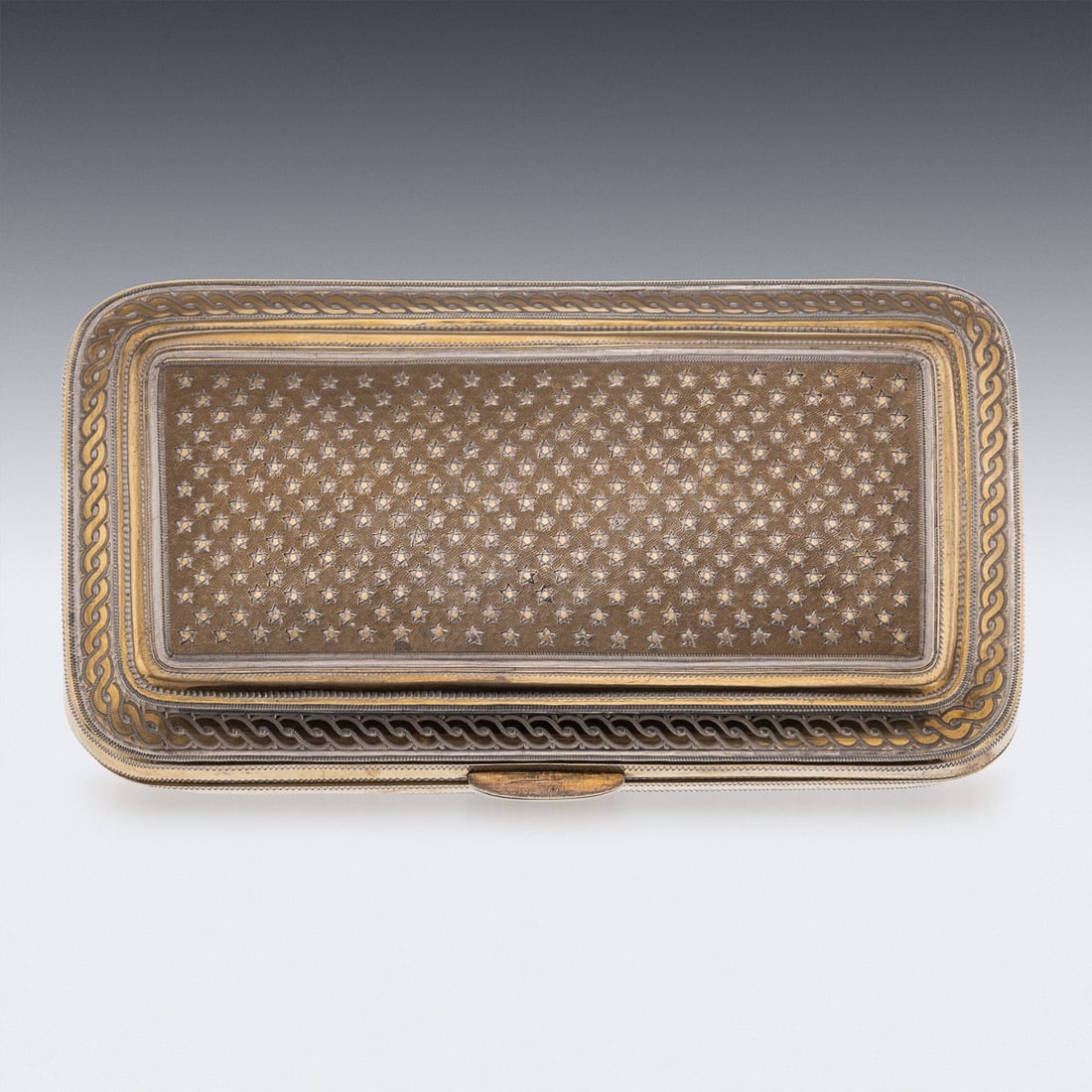 MID 20thC TURKISH GILT SOLID SILVER SPECTACLE CASE c.1940 - 5
