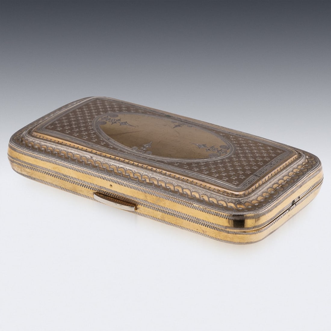 MID 20thC TURKISH GILT SOLID SILVER SPECTACLE CASE c.1940 - 8