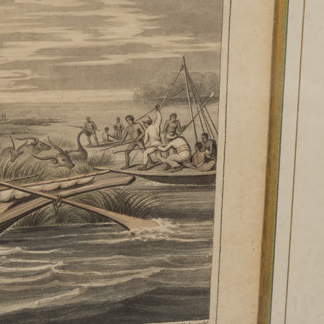ANTIQUE 19thC "KILLING GAME IN BOATS / CHASSE AU GIBIER EN BATEAUX" BY EDWARD ORME c.1806 - 19