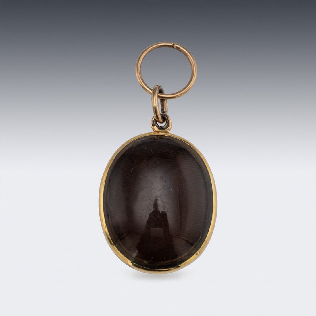 ANTIQUE 19thC VICTORIAN 14K GOLD OVAL PORTRAIT LOCKET - 4