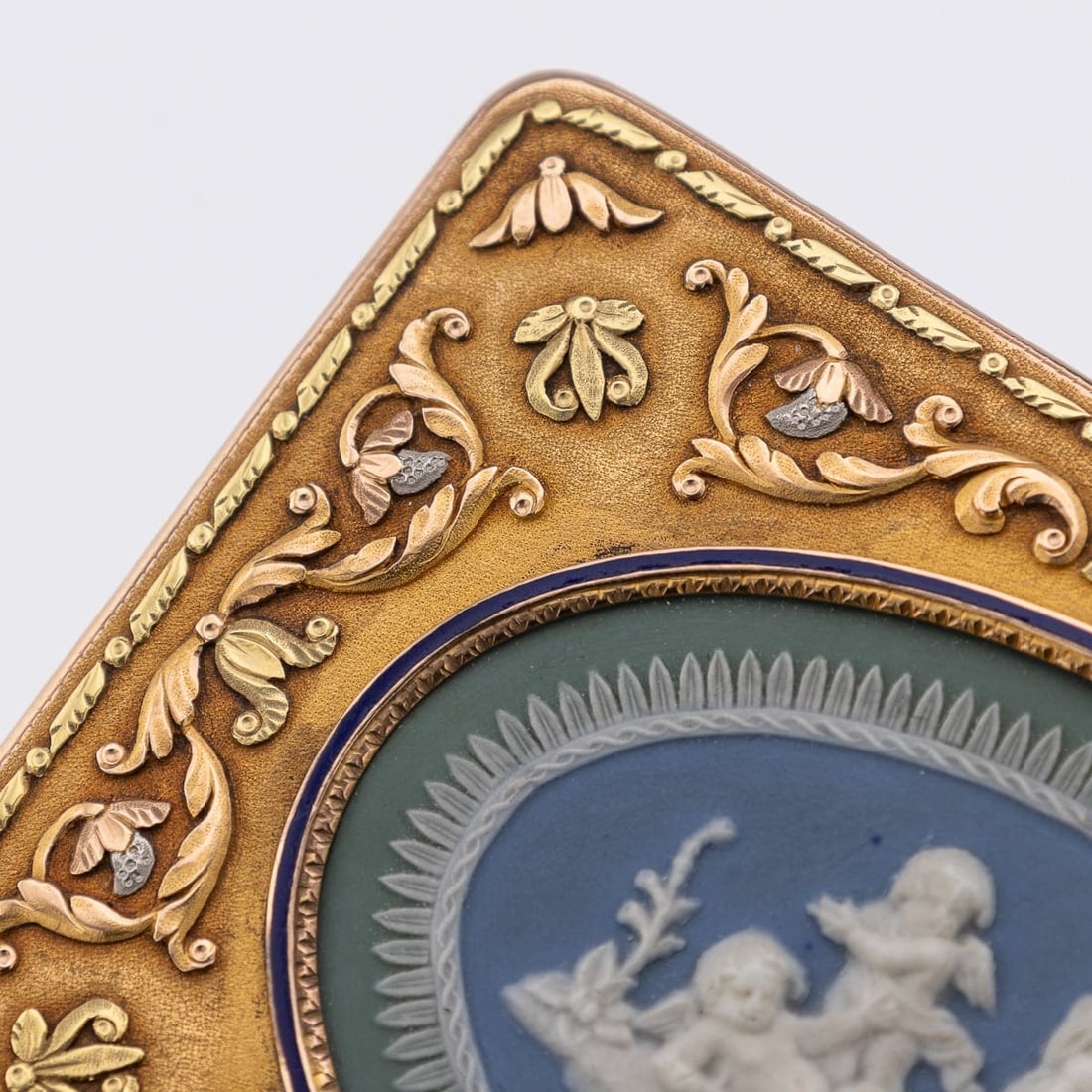 ANTIQUE 19thC GERMAN THREE-COLOUR 18k GOLD & JASPERWARE SNUFF BOX, HANAU c.1820 - 13