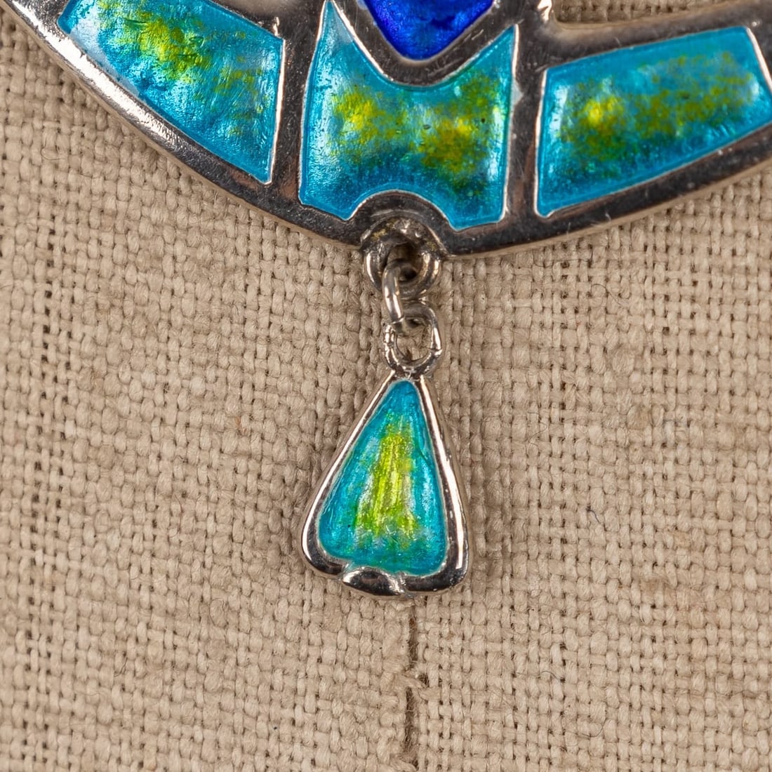 ANTIQUE 20thC SILVER & ENAMEL PENDANT, CHARLES HORNER c.1908 - 3
