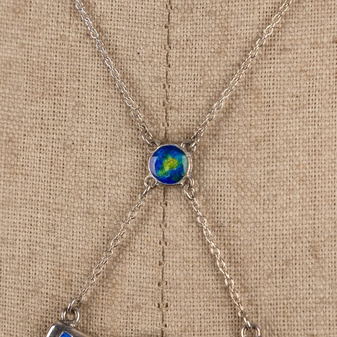 ANTIQUE 20thC SILVER & ENAMEL PENDANT, CHARLES HORNER c.1908 - 5