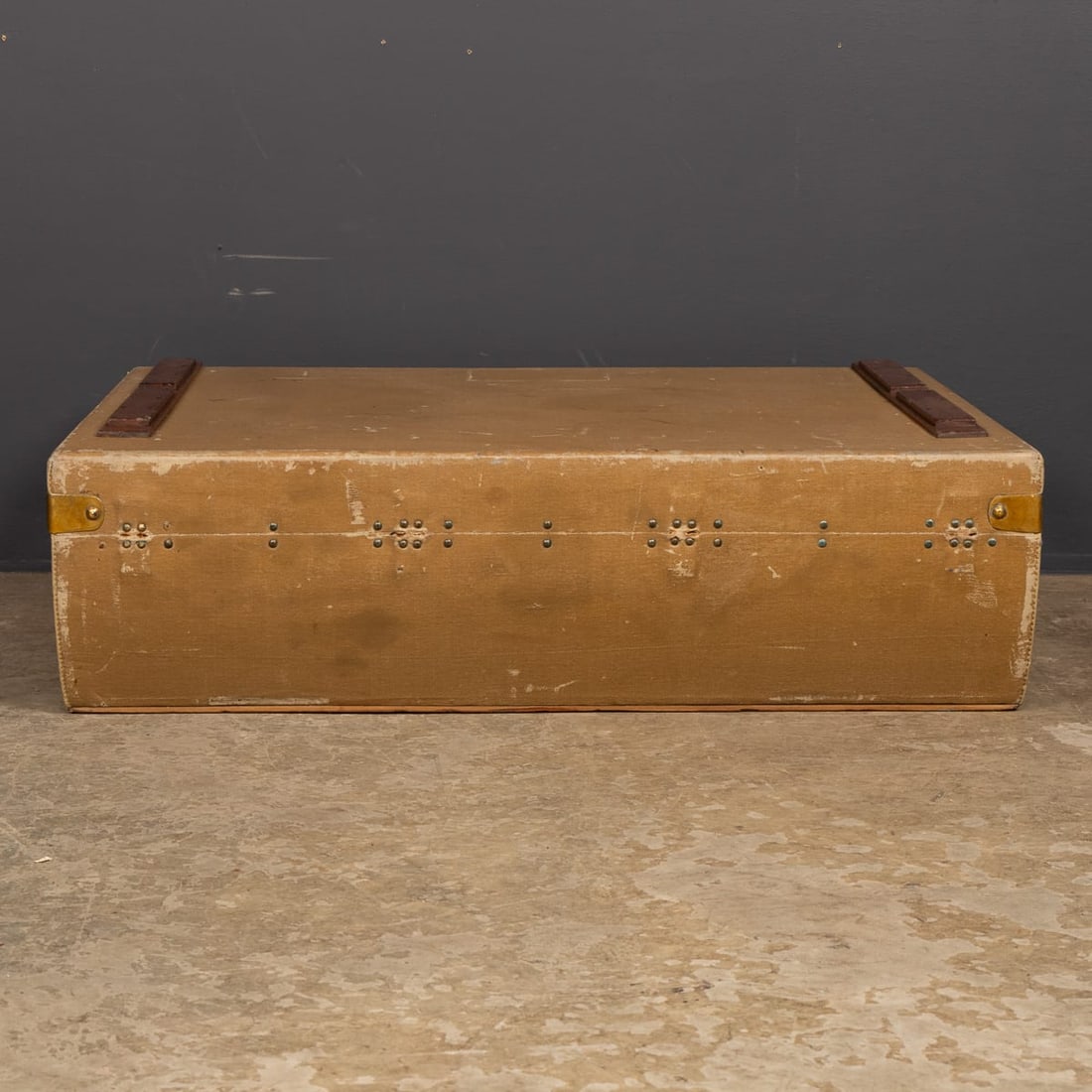 VINTAGE 20thC LOUIS VUITTON CAR TRUNK IN GREY VUITTONITE CANVAS, PARIS c.1930 - 5