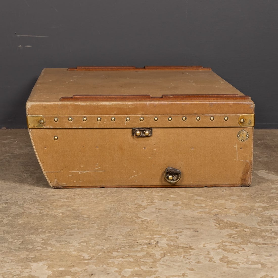 VINTAGE 20thC LOUIS VUITTON CAR TRUNK IN GREY VUITTONITE CANVAS, PARIS c.1930 - 6