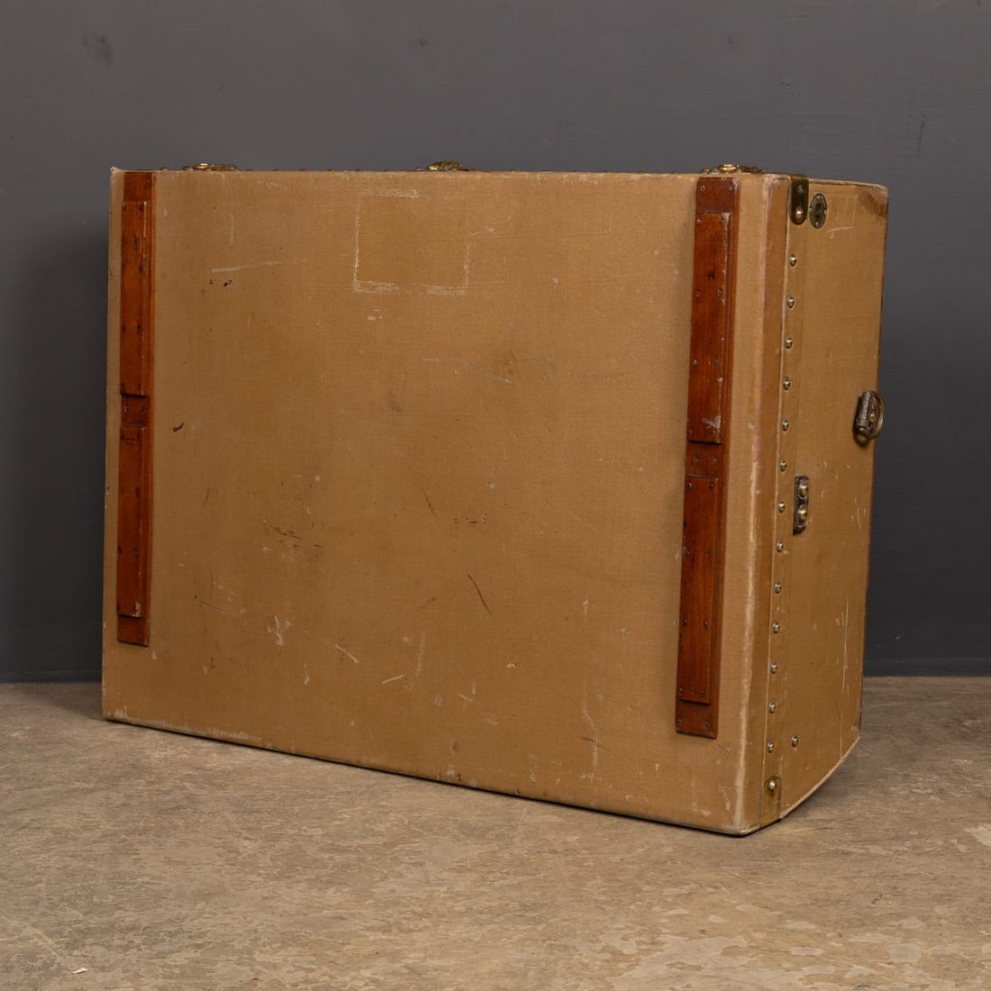 VINTAGE 20thC LOUIS VUITTON CAR TRUNK IN GREY VUITTONITE CANVAS, PARIS c.1930 - 7