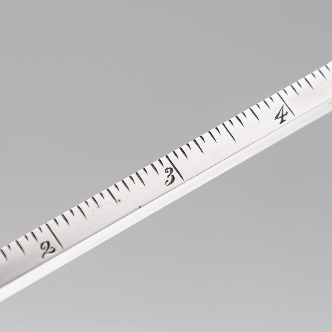 ANTIQUE 19thC AMERICAN SOLID SILVER DRAUGHTSMAN'S EXTENDING RULER c.1897 - 10