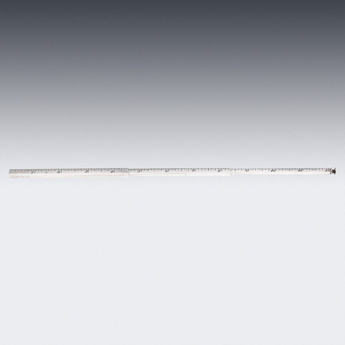 ANTIQUE 19thC AMERICAN SOLID SILVER DRAUGHTSMAN'S EXTENDING RULER c.1897 - 7