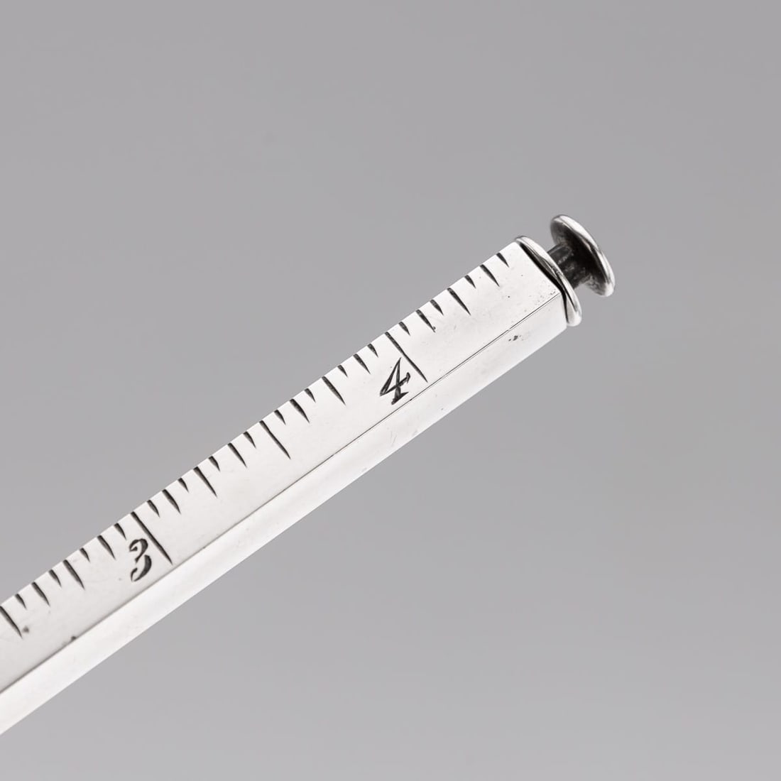 ANTIQUE 19thC AMERICAN SOLID SILVER DRAUGHTSMAN'S EXTENDING RULER c.1897 - 9