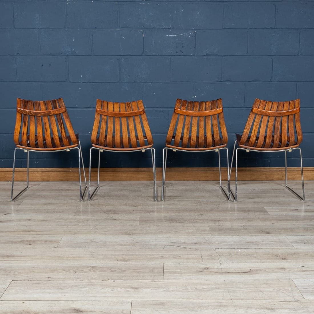 20thC ROSEWOOD DINING TABLE & CHAIRS BY HANS BRATTRUD FOR HOVE MOBLER, NORWAY - 8