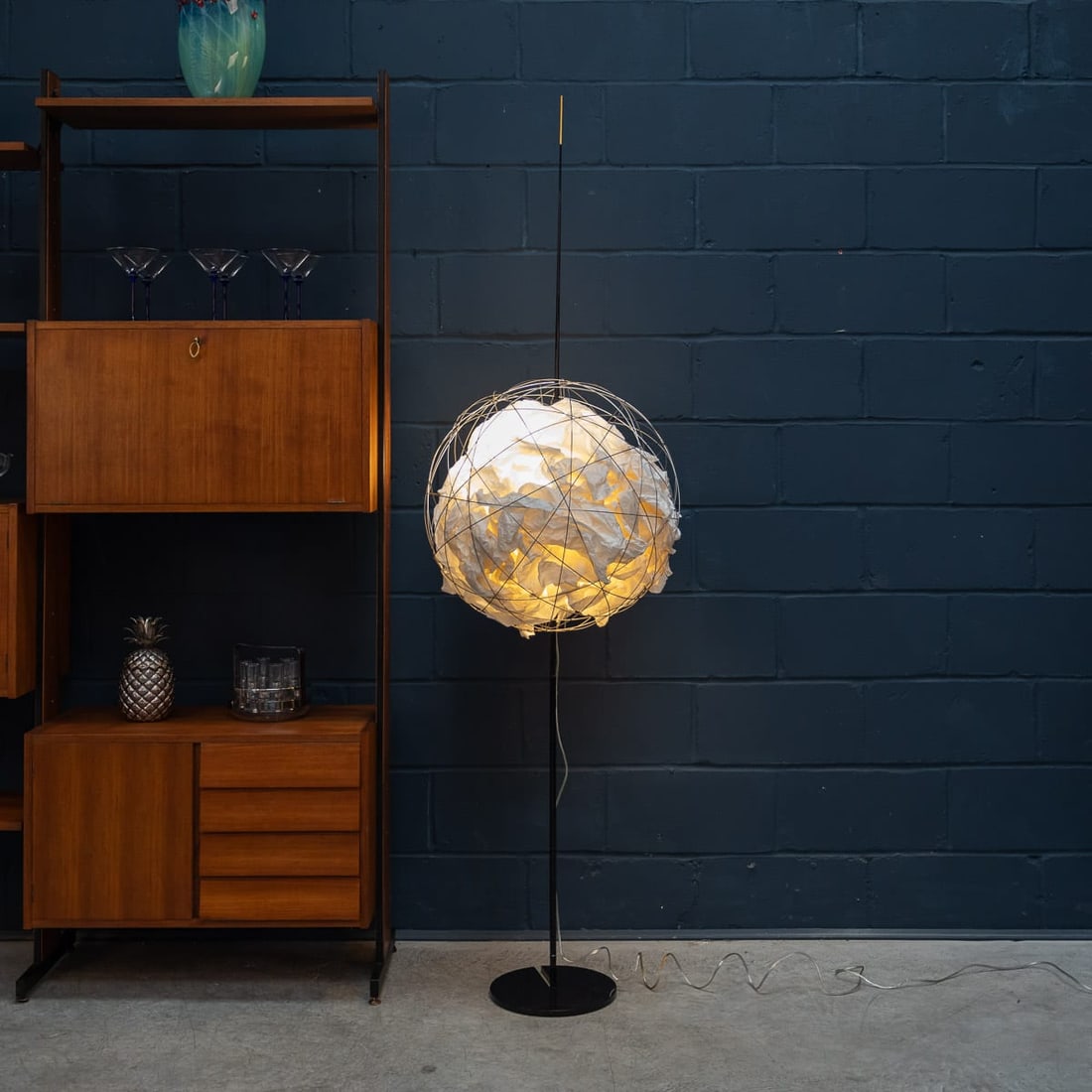VINTAGE 20thC GERMAN METAL & PAPER FLOOR LAMP BY INGO MAURER c.1990 - 3