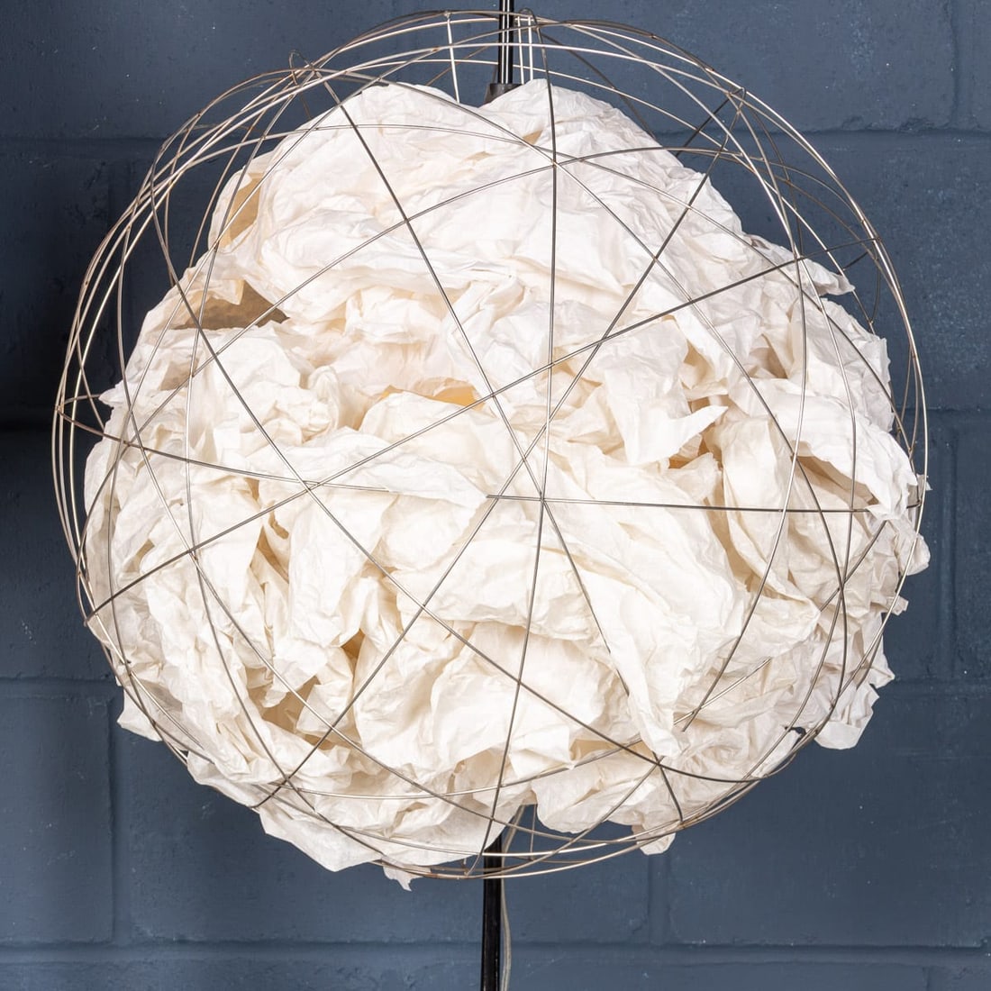 VINTAGE 20thC GERMAN METAL & PAPER FLOOR LAMP BY INGO MAURER c.1990 - 8