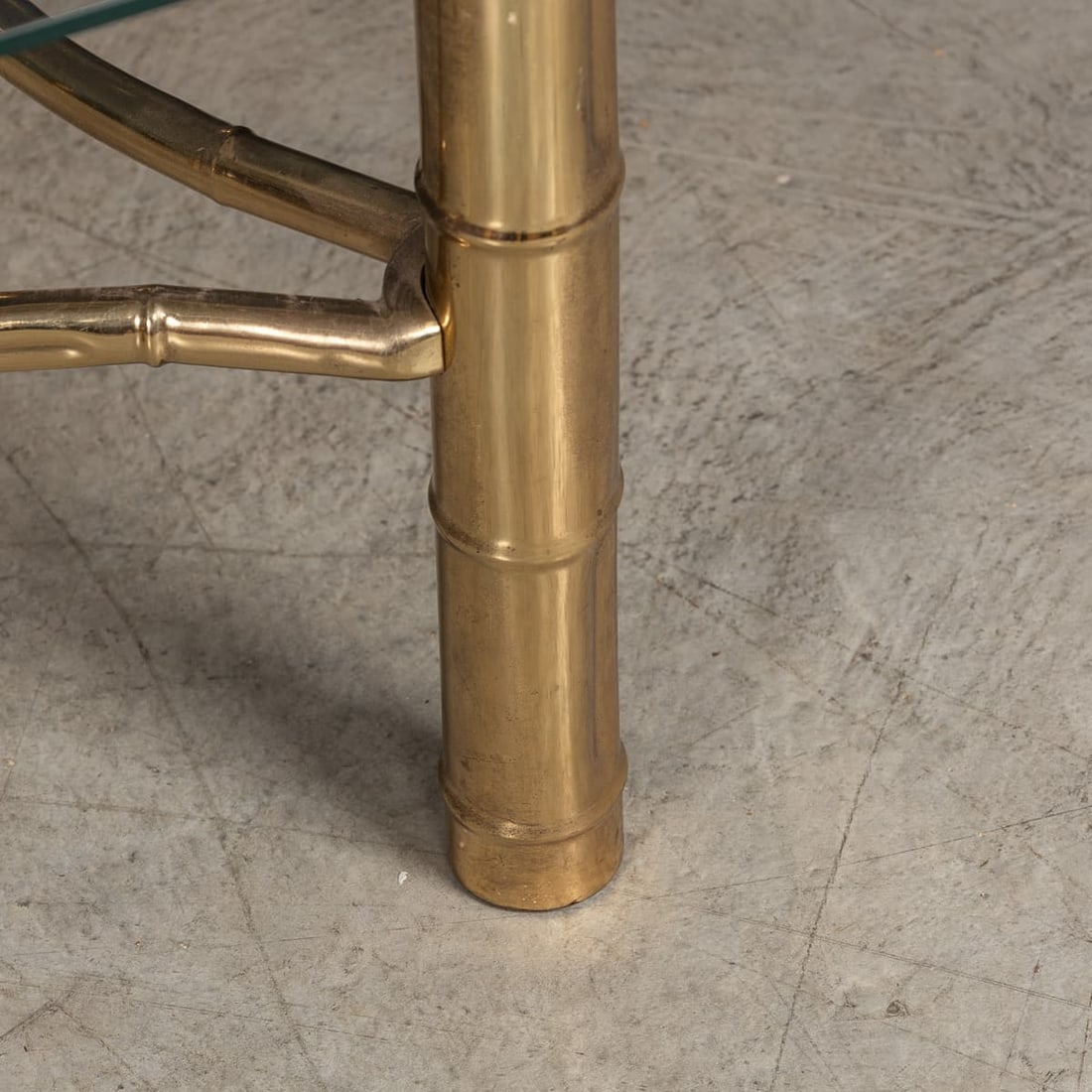 20thC FRENCH PAIR OF BRASS SIDE TABLES ATTRIBUTABLE TO MAISON JANSEN c.1970 - 13