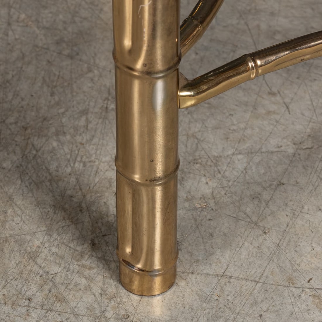20thC FRENCH PAIR OF BRASS SIDE TABLES ATTRIBUTABLE TO MAISON JANSEN c.1970 - 15