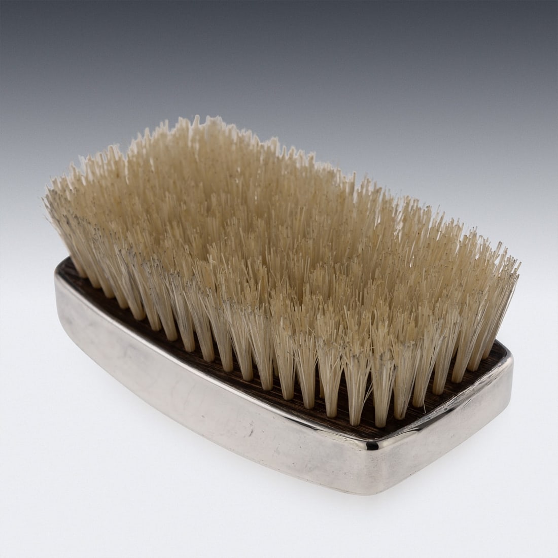 VINTAGE 20thC PAIR OF SOLID SILVER CLOTHES BRUSHES, LESLIE DURBIN c.1957 - 5