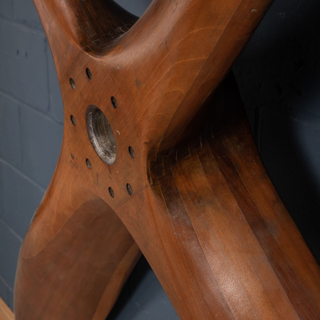 ANTIQUE 20thC ENGLISH FOUR-BLADE WOOD PROPELLER BY VICKERS VERNON c.1920 - 17