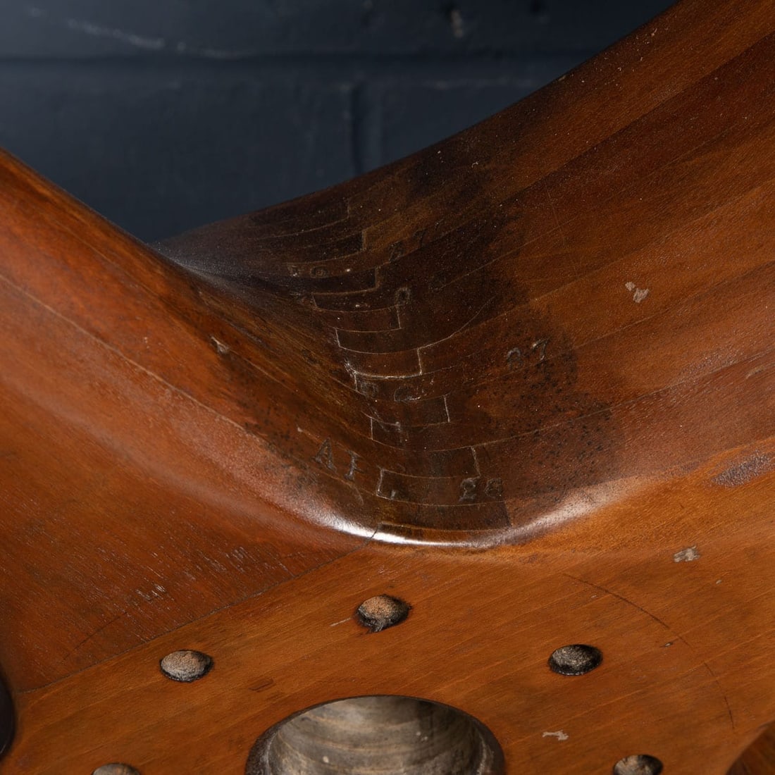 ANTIQUE 20thC ENGLISH FOUR-BLADE WOOD PROPELLER BY VICKERS VERNON c.1920 - 19