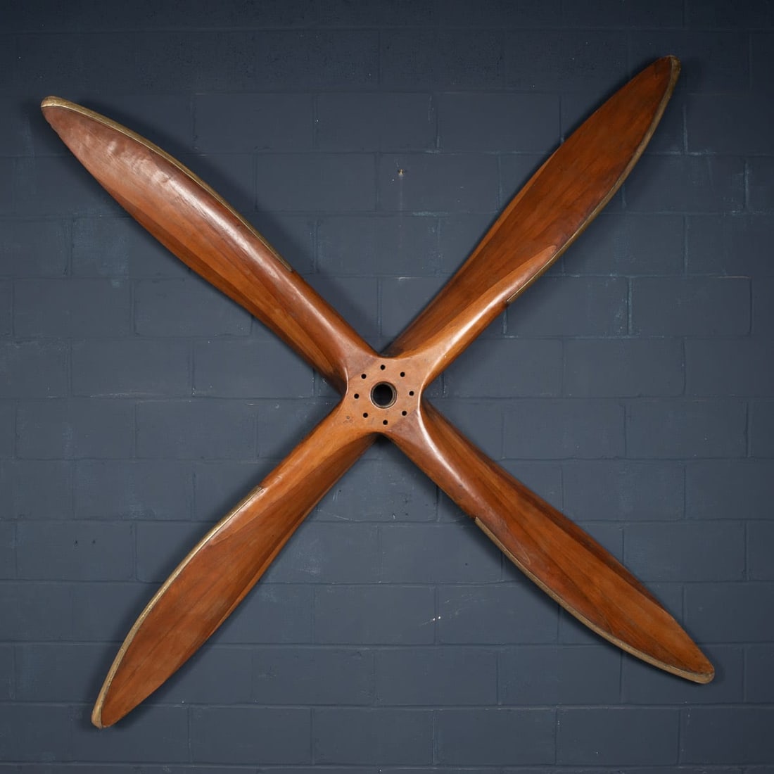 ANTIQUE 20thC ENGLISH FOUR-BLADE WOOD PROPELLER BY VICKERS VERNON c.1920 - 4