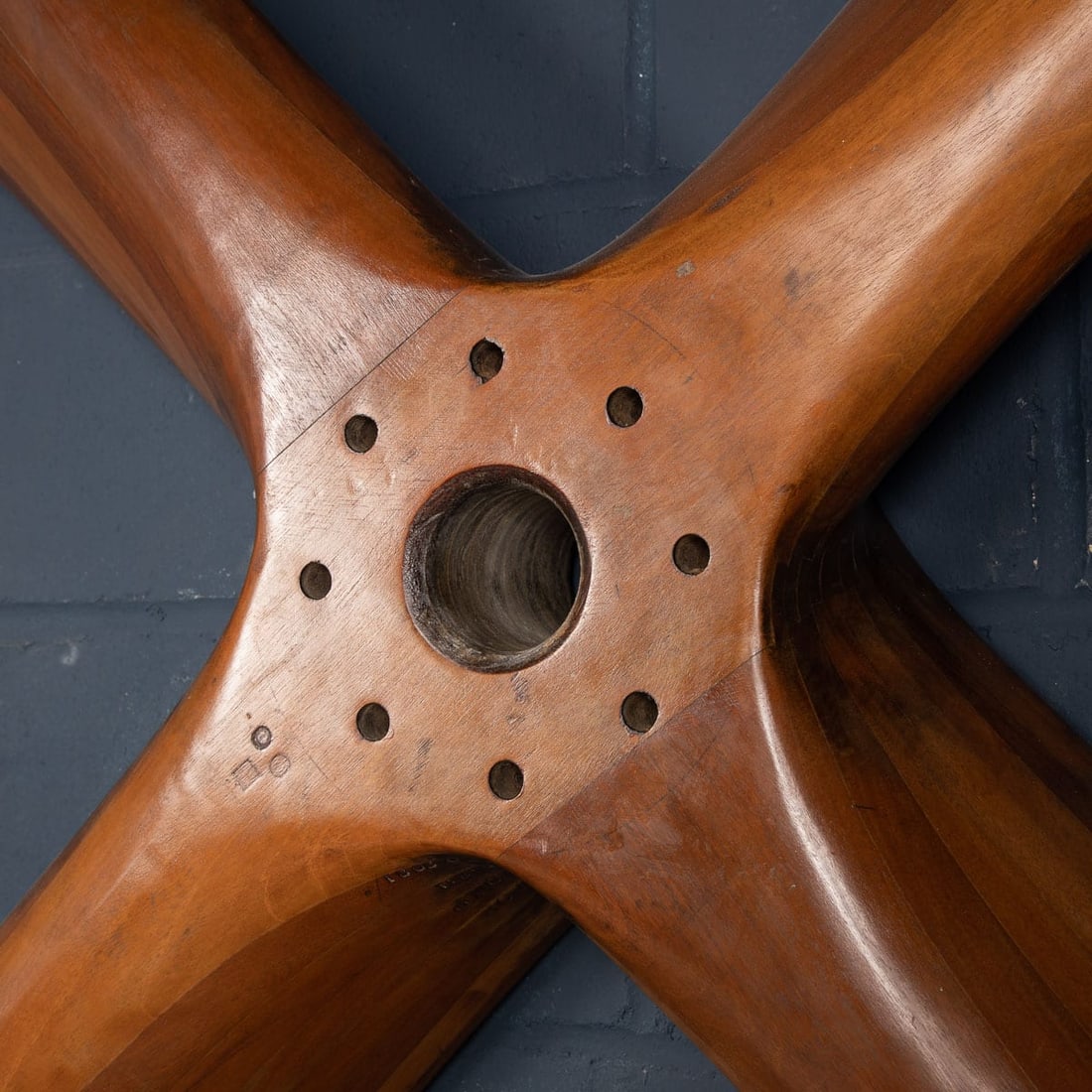 ANTIQUE 20thC ENGLISH FOUR-BLADE WOOD PROPELLER BY VICKERS VERNON c.1920 - 6