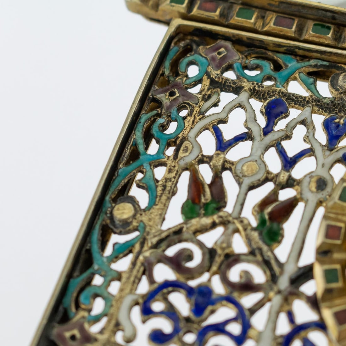 ANTIQUE 19thC AUSTRIAN SOLID SILVER-GILT & ENAMEL RELIQUARY, RUDOLF LINKE c.1890 - 19