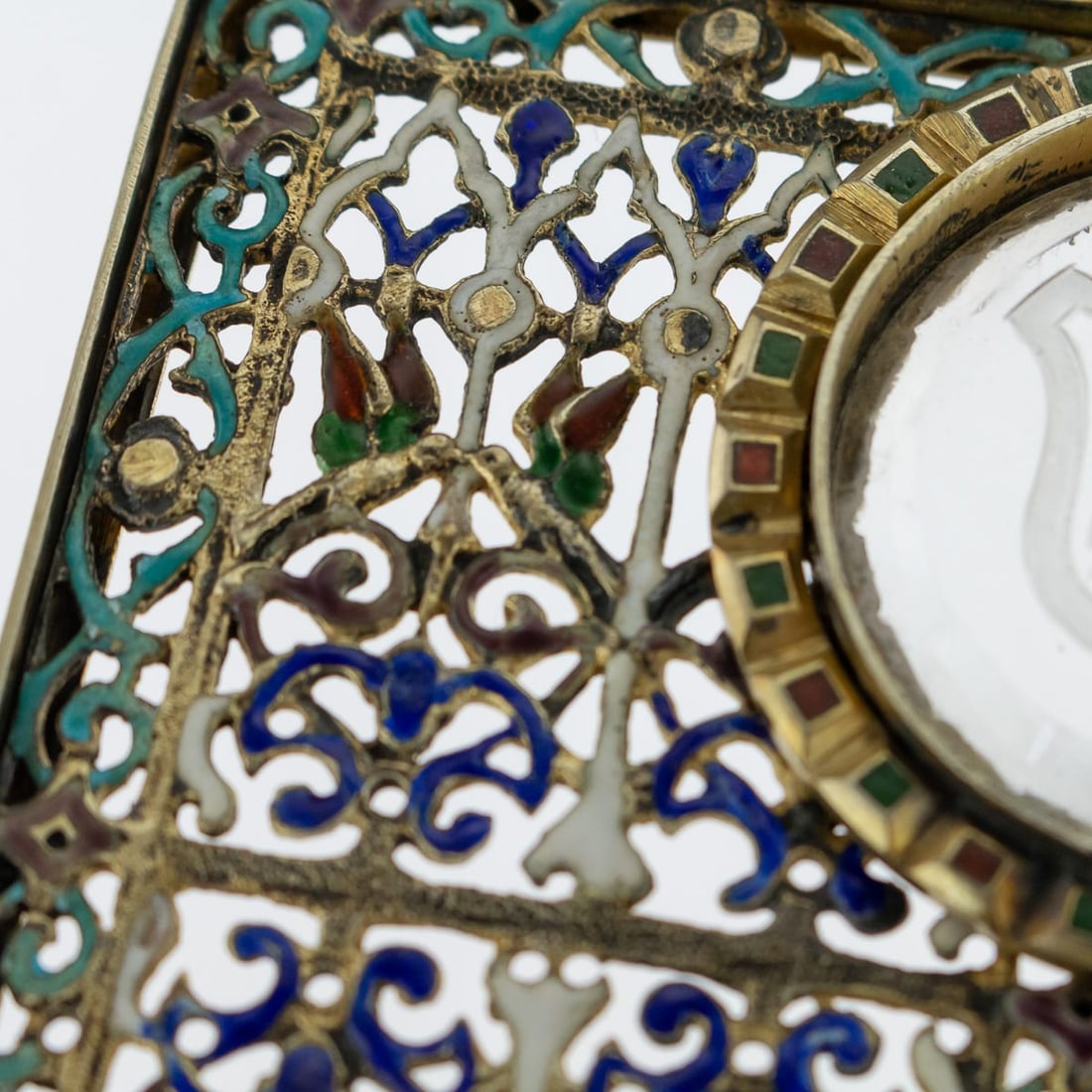 ANTIQUE 19thC AUSTRIAN SOLID SILVER-GILT & ENAMEL RELIQUARY, RUDOLF LINKE c.1890 - 20