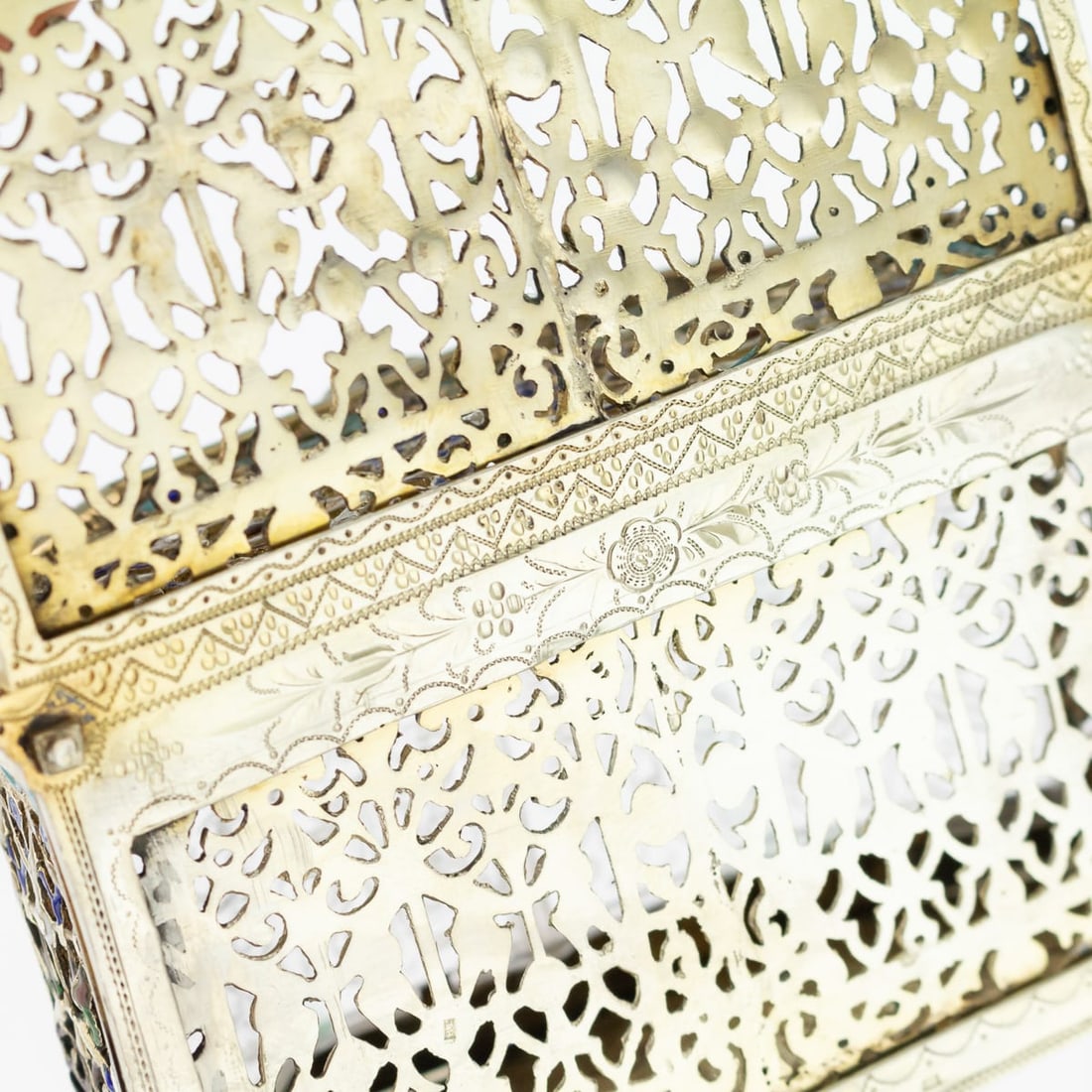 ANTIQUE 19thC AUSTRIAN SOLID SILVER-GILT & ENAMEL RELIQUARY, RUDOLF LINKE c.1890 - 7