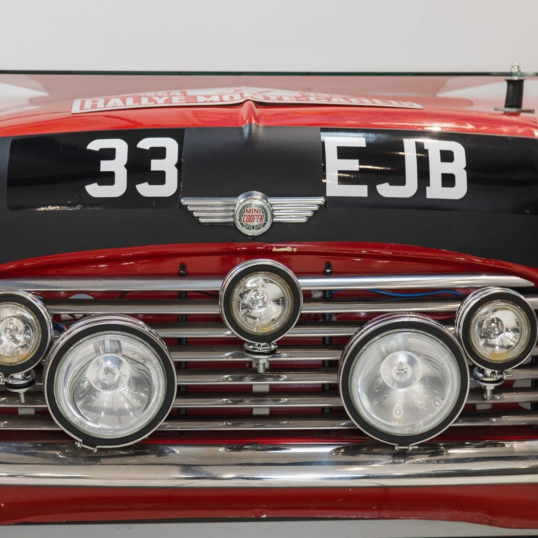 UNUSUAL 1964 MONTE CARLO RALLY REPLICA MINI FRONT END IN THE FORM OF A DESK - 11