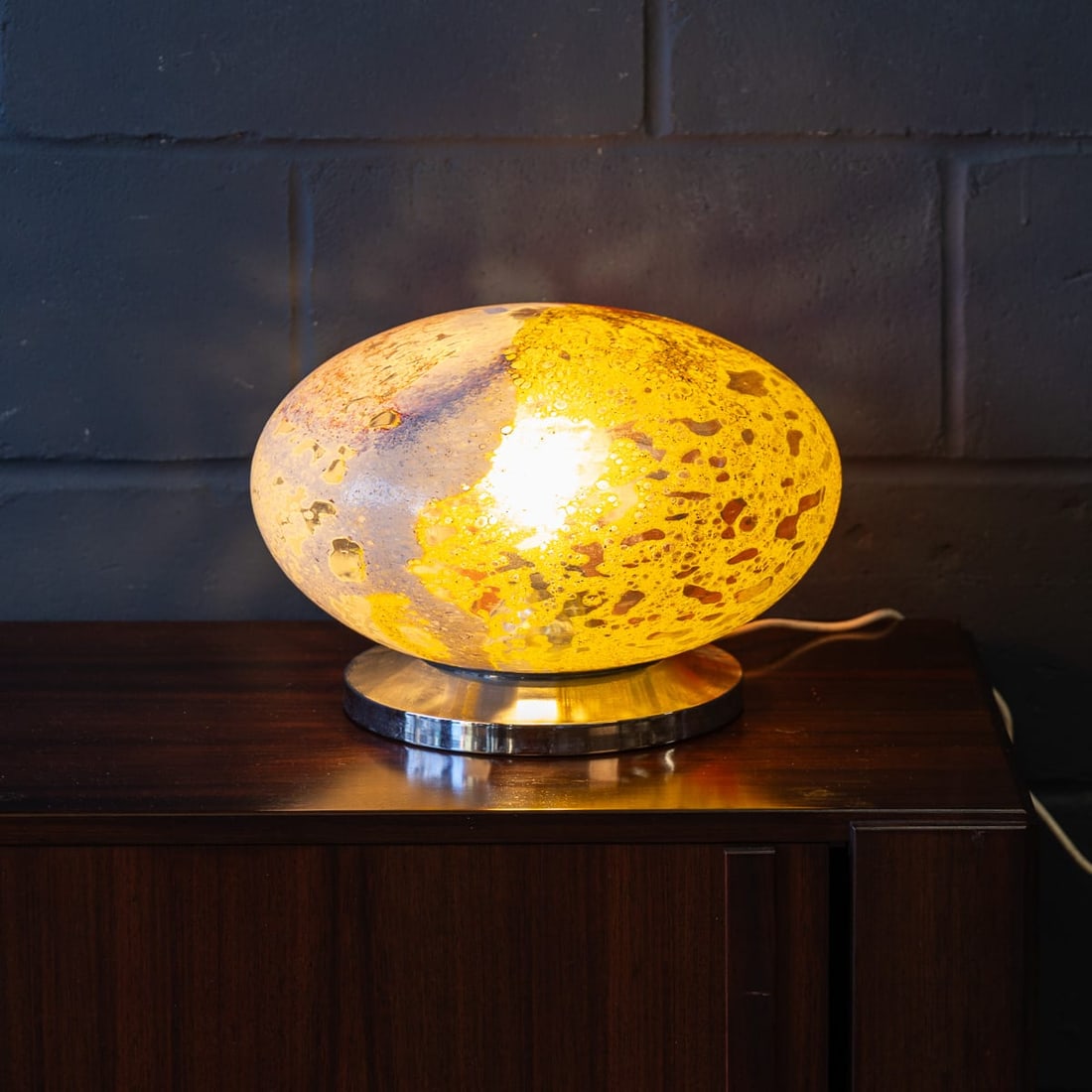 VINTAGE 20thC ITALIAN MURANO ART GLASS TABLE LAMP c.1970 - 3