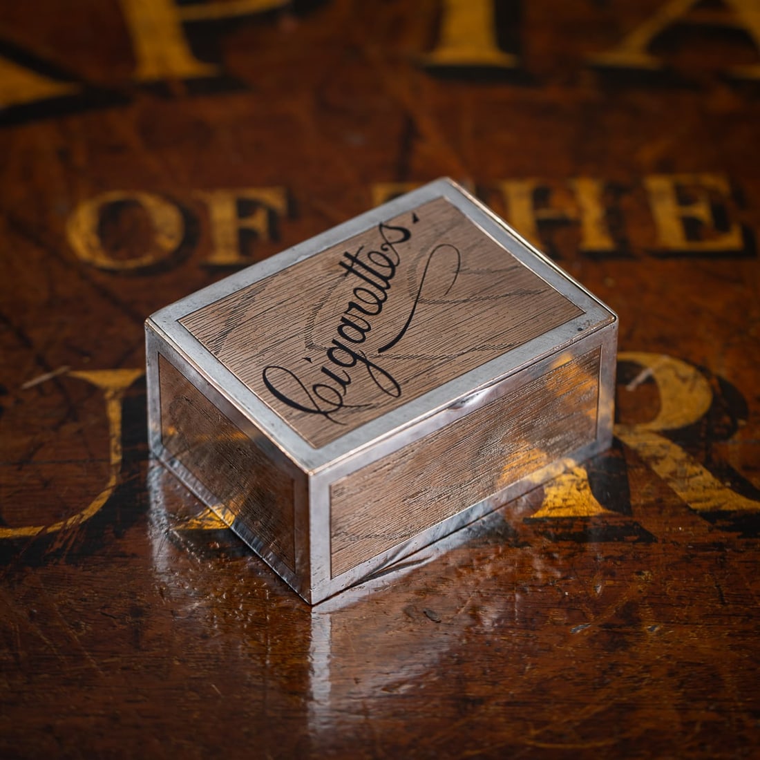 20thC AMERICAN SILVER PLATED TROMPE I'OEIL CIGARETTE BOX, TIFFANY & CO c.1910 - 2